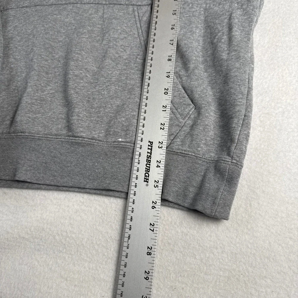 Jordan Air Mens Pullover Hoodie Gray Jumpman Logo Sweatshirt Large Distressed